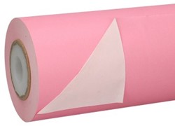 Papier rol 25cm wit kraftpapier 50g 1.25kg - licht roze
