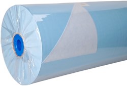 Papier rol 50 cm wit gestreept kraftpapier  50g 10kg - l.blauw