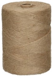 Jute 3/6  tex 370g per rol 3draad zonder spoel - naturel 24 rol p/doos
