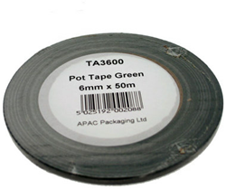 Tape 6mm 50m - Zwart