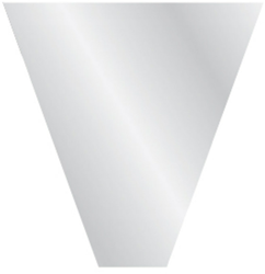 Hoes 50*35*10cm V-shape Terra - transparant