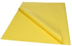 Zijde papier vel 50*37.5cm 17g 480 vel per pak - geel