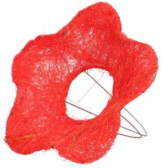 Boekethouder Sisal bloem ø15cm verpakt per 400 stuks - rood