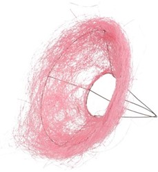 Boekethouder Sisal ø25cm verpakt per 200 stuks - roze