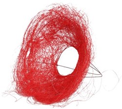 Boekethouder Sisal ø20cm verpakt per 300 stuks  - rood