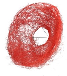 Boekethouder Sisal ø30cm verpakt per 100 stuks  - rood