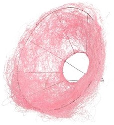 Boekethouder Sisal ø30cm verpakt per 100 stuks  - licht roze