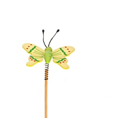 Bijsteker 12cm Vlinder Spring 5*6cm verpakt per 250 stuks  - geel