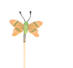 Bijsteker 12cm Vlinder Spring 5*6cm verpakt per 250 stuks  - oranje