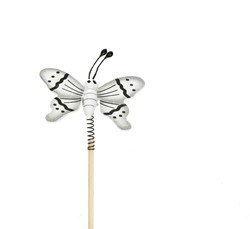 Bijsteker 12cm Vlinder Spring 5*6cm verpakt per 250 stuks  - wit