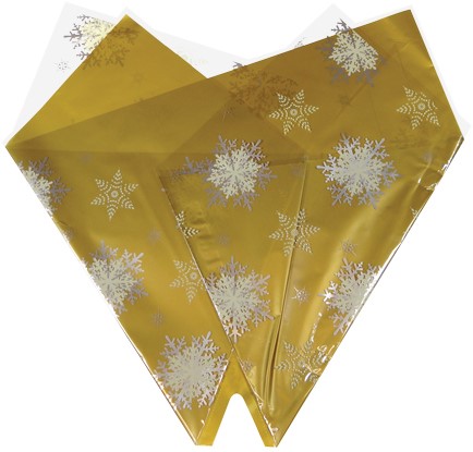 Hoes Alpine Xmas Prefold 51cm Metallic/BOPP Matte 1000 stuks per doos - goud metallic