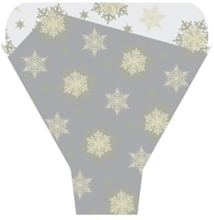 Hoes Alpine Xmas  50*35*10cm Matte  Metallic/BOPP 1000 stuks per doos - zilver
