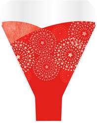 Hoes Celebrations  50*35*10cm BOPP 1000 stuks per doos - warm rood