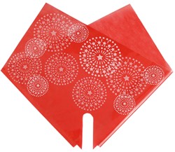 Hoes Celebrations Skirt 35*35cm Satin/BOPP 1000 stuks per doos- rood
