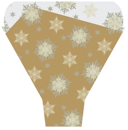 Hoes Alpine Xmas  50*35*10cm Matte  Metallic/BOPP 1000 stuks per doos - goud