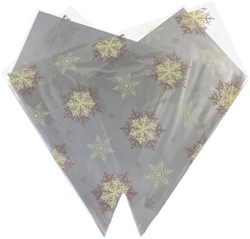 Hoes Alpine Xmas Prefold 44cm Metallic/BOPP Matte 1000 stuks per doos - zilver metallic