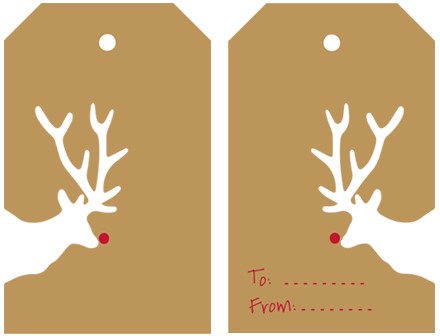 Bijsteker 15cm Rendier Rudolph 5*8cm kraft paper verpakt per 500 stuks - rood