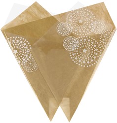 Hoes Celebrations Prefold 44cm Satin/BOPP 1000 stuks per doos - goud metallic