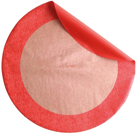 Papier vel Nature's Mark Round Sheet ø73cm Natural ribbed kraft paper 500 vel per pak - rood