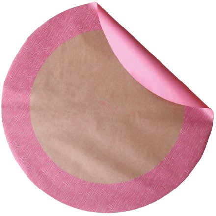 Papier vel Nature's Mark Round Sheet ø73cm Natural ribbed kraft paper 500 vel per pak - roze