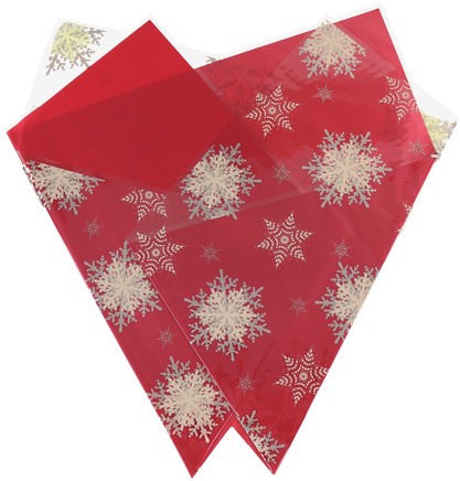 Hoes Alpine Xmas Prefold 44cm Metallic/BOPP Matte 1000 stuks per doos - red metallic