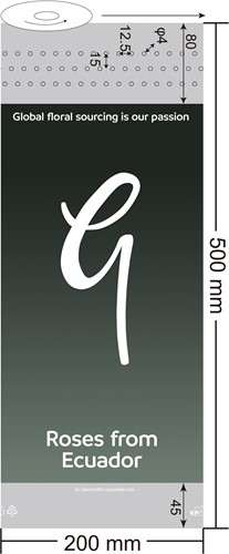 Folie gelamineerd 50cm*700m OPP50 (7K) - rol 18kg
